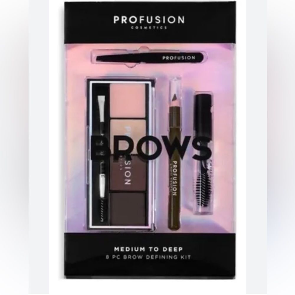 Profusion Cosmetics Brow Kit - Light to Medium Shades Palette New
